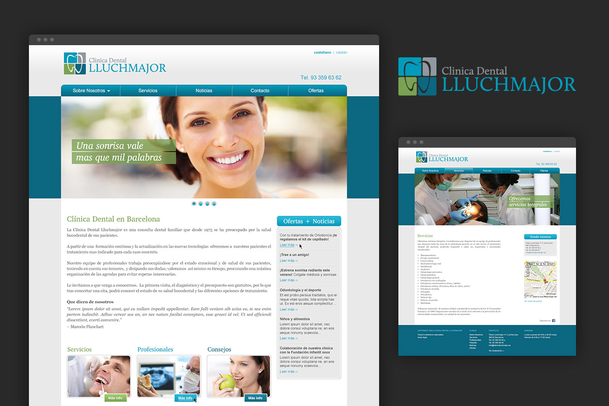 Website for Lluchmajor, a dentist